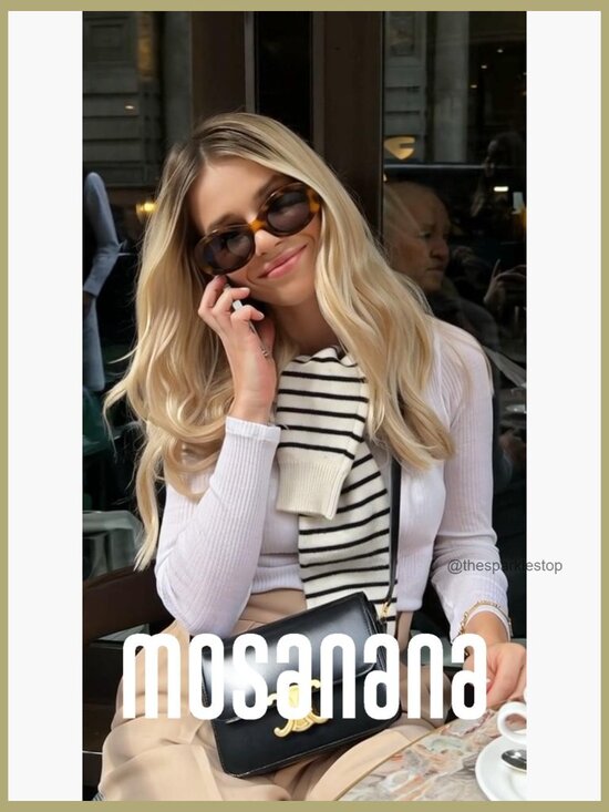 Oval Retro Sunglasses with Chunky Plastic Frames and UV400 Protection main image 6